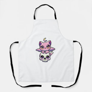 Kawaii Gothic Cat Pastel Gothic Goth Cat _2 Schürze