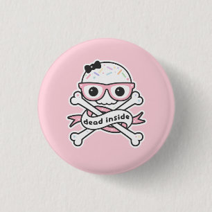 Kawaii Grunge Tote im Schädel Button