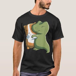 Kawaii Guinea Pig Hugging T Rex Dinosaurier T-Shirt