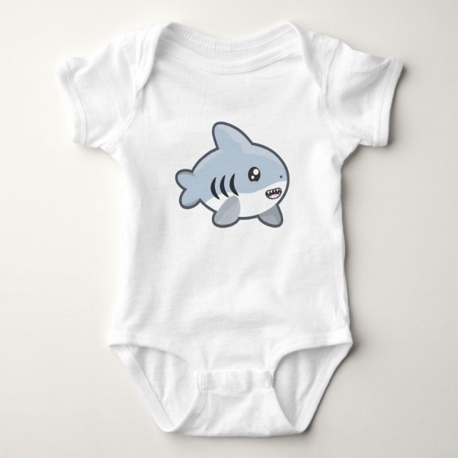 Kawaii Haifisch Baby Strampler (Vorderseite)