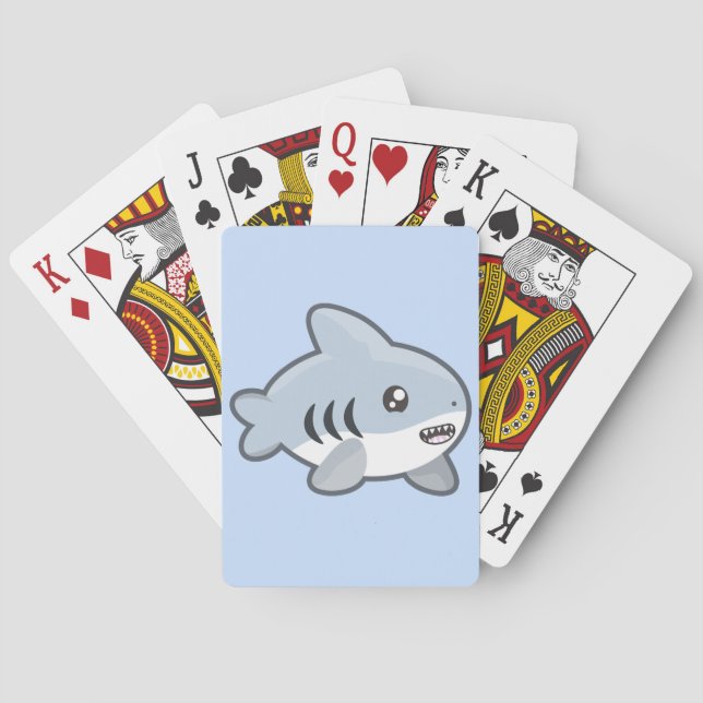 Kawaii Haifisch Spielkarten (Rückseite)