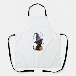 Kawaii Halloween Black Cat - Niedlich Witchy Cat P Schürze