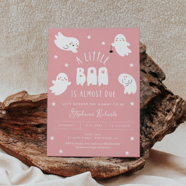 Kawaii Halloween Cute Ghost Baby shower Invitation (Créateur téléchargé)