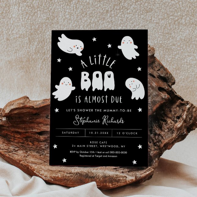 Kawaii Halloween Cute Ghost Baby shower Invitation (Créateur téléchargé)