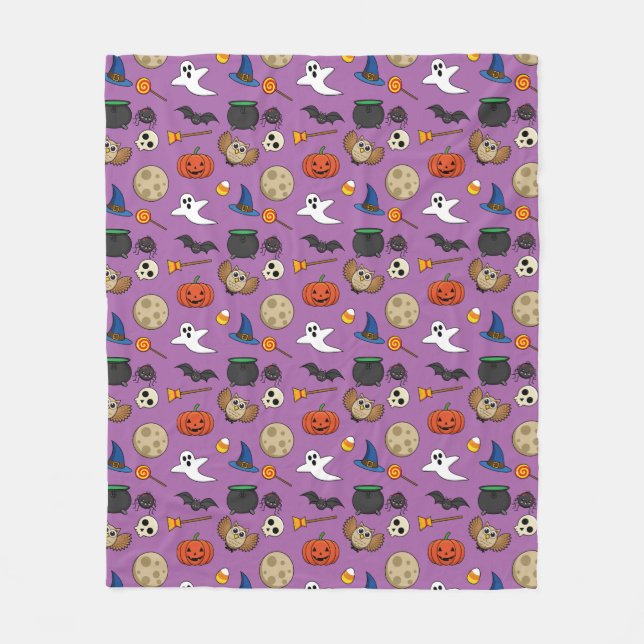 Kawaii Halloween Pack Fleecedecke (Vorderseite)