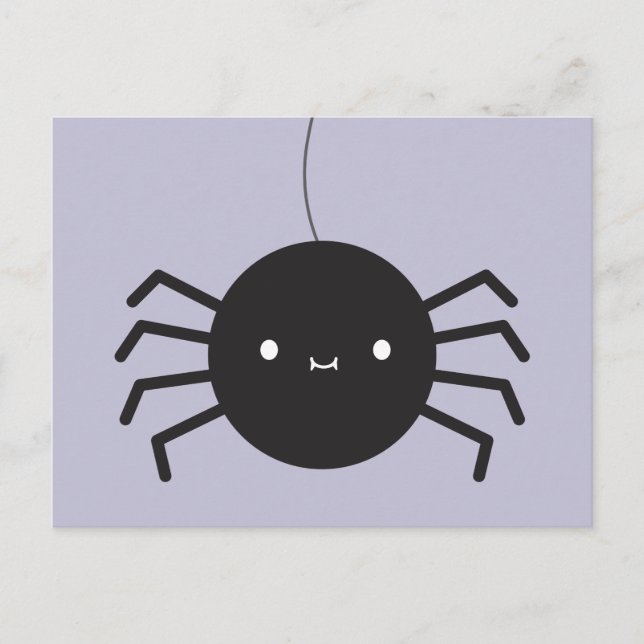 Kawaii Halloween Spider Postkarte (Vorderseite)