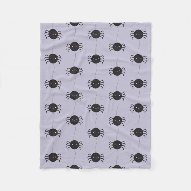 Kawaii Halloween Spiders Fleecedecke (Vorderseite)