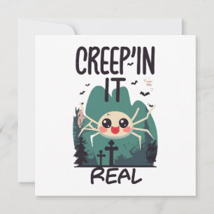 Kawaii-Halloween-Spinnen-Wortspiel