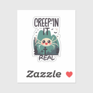 Kawaii-Halloween-Spinnen-Wortspiel Aufkleber