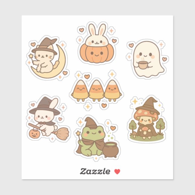 Kawaii Halloween Sticker Pack (Blatt)