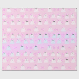 Kawaii Halloween | Süße Pastell-Geister Geschenkpapier