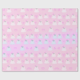 Kawaii Halloween | Süße Pastell-Geister Geschenkpapier