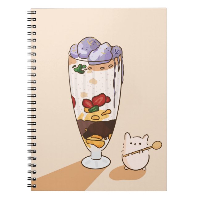 Kawaii Halo Halo Filipino-Notebook Notizblock (Vorderseite)
