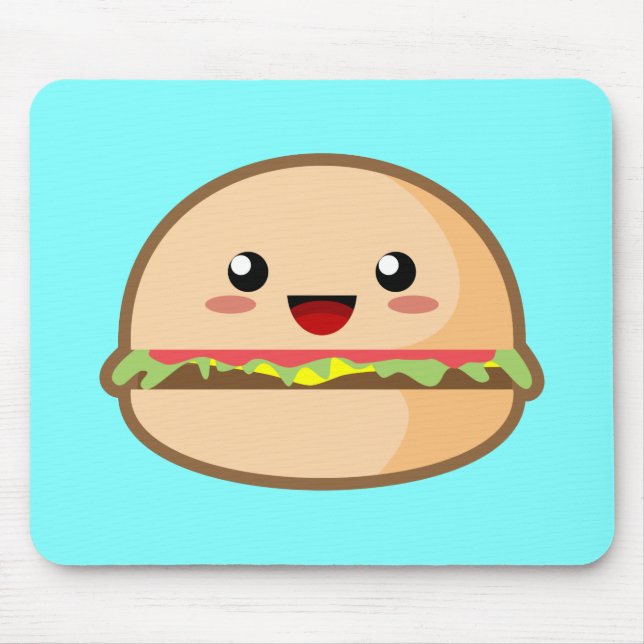 Kawaii Hamburger Mousepad (Vorne)