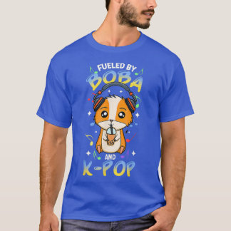 Kawaii-Hamster, gespeist von Boba-Bubble-Tee und T-Shirt