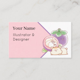 Kawaii Hamster Mangosteen - Süße fruchtige Schlaf Visitenkarte