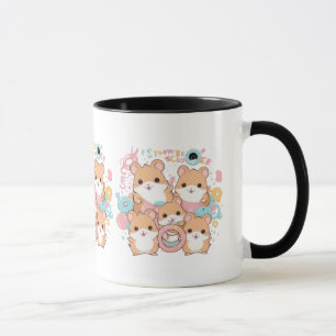 Kawaii Hamster Rings Squad Kunst Tasse