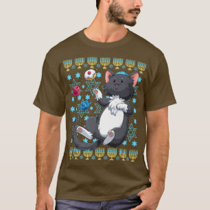 Kawaii Hanukkah Cat Chanukah Jüdische Katze Owner T-Shirt