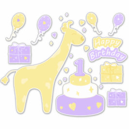 Kawaii Happy Birthday Vinyl Stickers Aufkleber