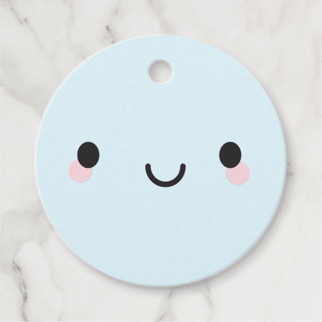Kawaii Happy Face Geschenkanhänger (Vorderseite)