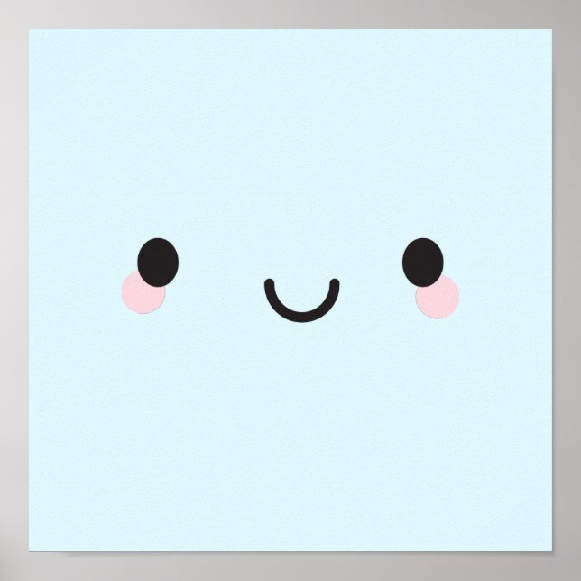 Kawaii Happy Face Poster (Vorne)