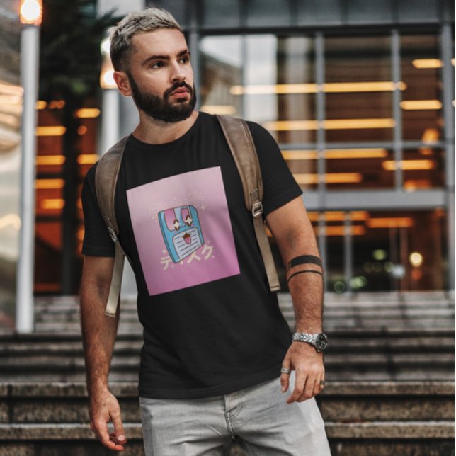 Kawaii Happy Floppy Disk T-Shirt (Von Creator hochgeladen)