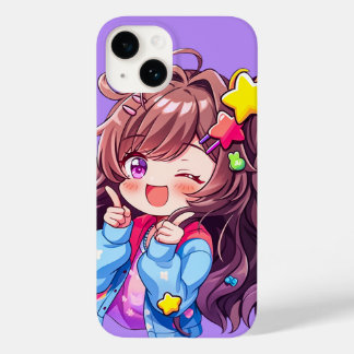 Kawaii Happy Loli Star Girl Case-Mate iPhone 14 Hülle