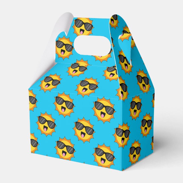 Kawaii Happy Sun mit Sonnenbrille Geschenkschachtel (Vorderseite)