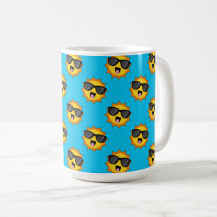 Kawaii Happy Sun mit Sonnenbrille Kaffeetasse