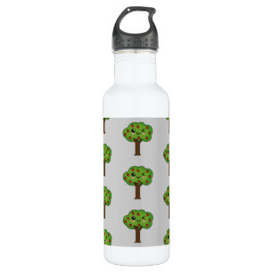 Kawaii Happy Winking Apple Tree Edelstahlflasche