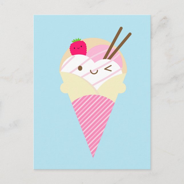 Kawaii Harajuku Crepe Postkarte (Vorderseite)