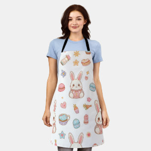 Kawaii Häschen Café Ostern Süße Chibi Hasen Schürze