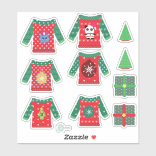 Kawaii hässliche Pullover Weihnachtsplaner Aufkleb Aufkleber