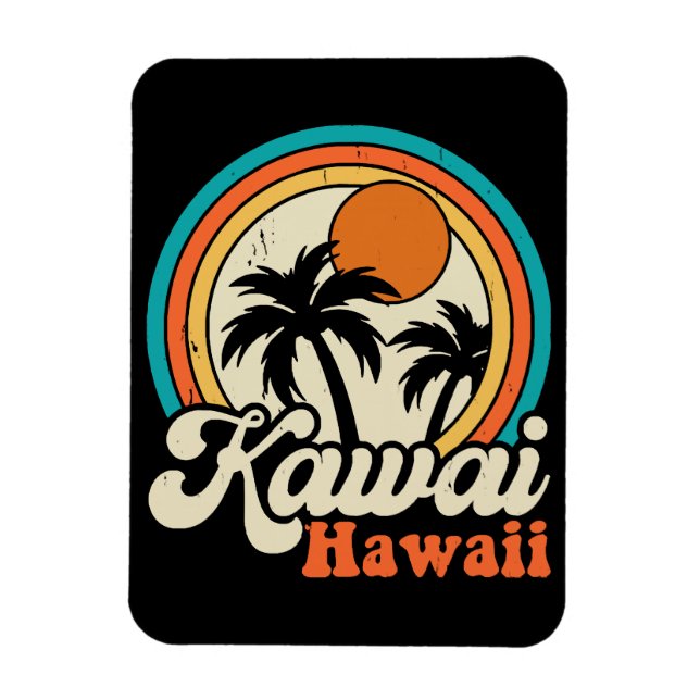 Kawaii Hawaii Surfing Magnet (Vertikal)