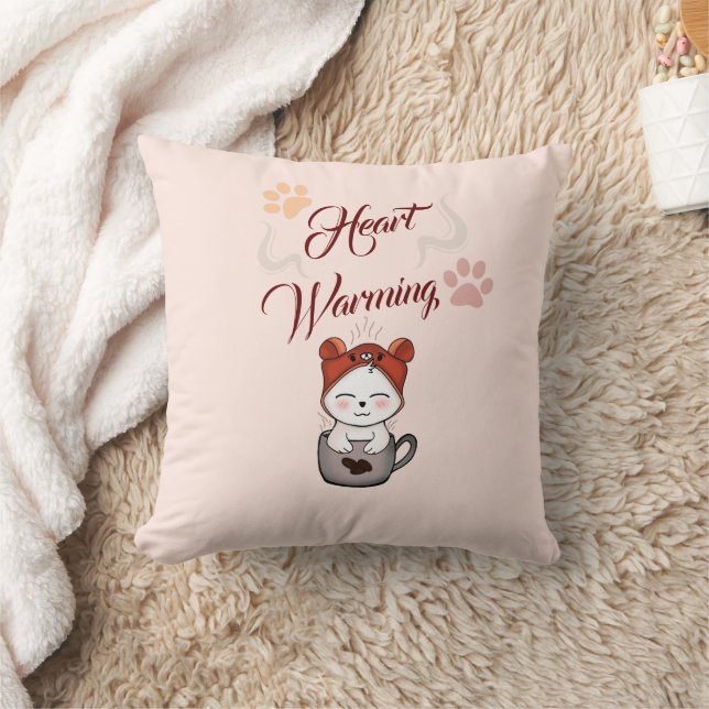 Kawaii Herz Erwärmung Liebe für Katzen Kissen (Decke)