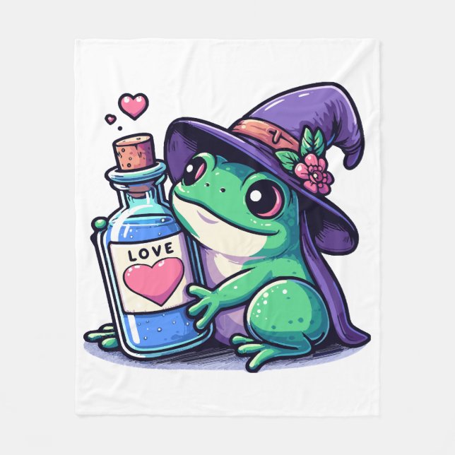 Kawaii Hexenliebeselixir Fleecedecke (Vorderseite)