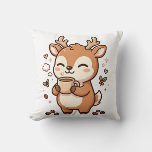 Kawaii-Hirsch-Kaffeekissen Kissen