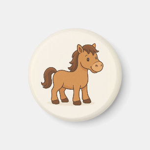 Kawaii Horse Illustration Magnet