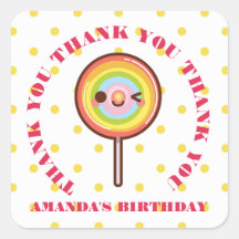 Kawaii hübsche Regenbows lollipop DANK YOU GÜNSTIG