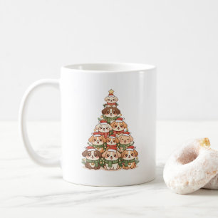Kawaii-Hunde-Weihnachtsbaum – Süßer Festlicher Wel Kaffeetasse