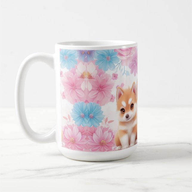 Kawaii Husky Welpen: Pastel Pals Kaffee Kaffeetasse (Links)
