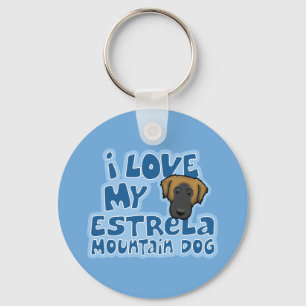 Kawaii I Liebe mein Estrela Gebirgshund Schlüsselanhänger