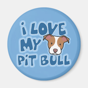Kawaii I Liebe Mein Pit Bull Magnet