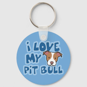 Kawaii I Liebe Mein Pit Bull Schlüsselanhänger