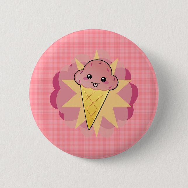 Kawaii Ice Cream Button (Vorderseite)