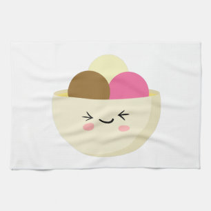 Kawaii Ice Cream Geschirrtuch