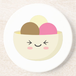 Kawaii Ice Cream Getränkeuntersetzer