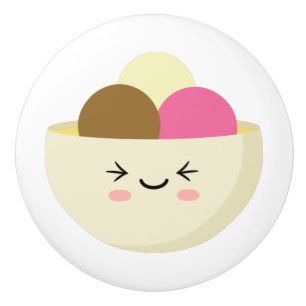Kawaii Ice Cream Keramikknauf
