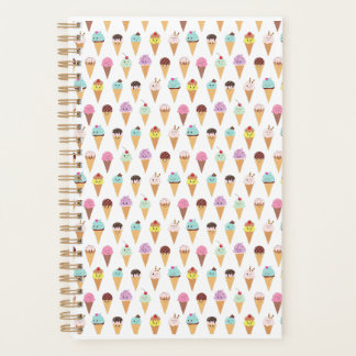 Kawaii Ice Cream Pattern Planer
