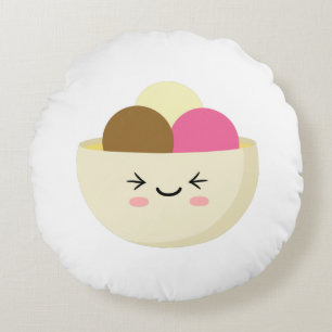 Kawaii Ice Cream Rundes Kissen